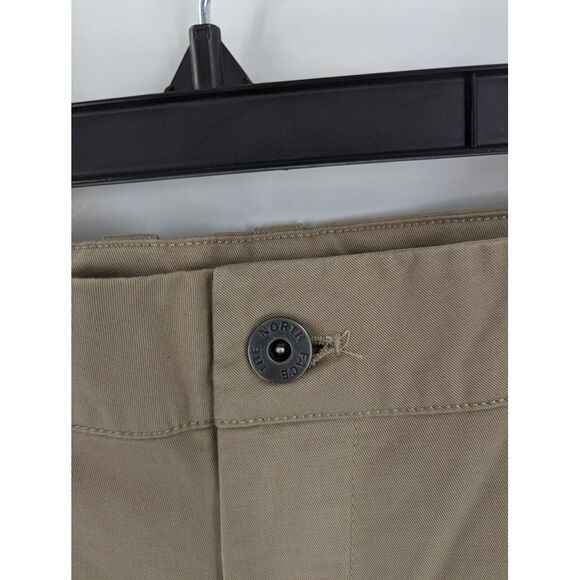North Face Men's Flat Front Khaki Cargo Zip Pocket Hiking Shorts, Size 34, GREAT - Picture 6 of 11